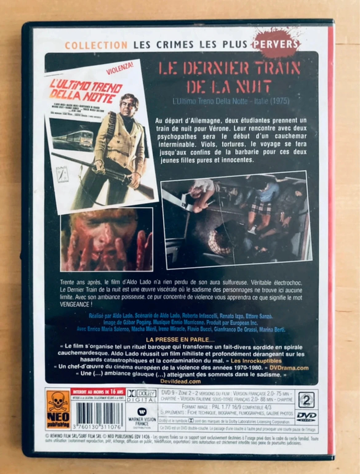 DVD O Último Trem da Noite de Aldo Lado. – photo 3